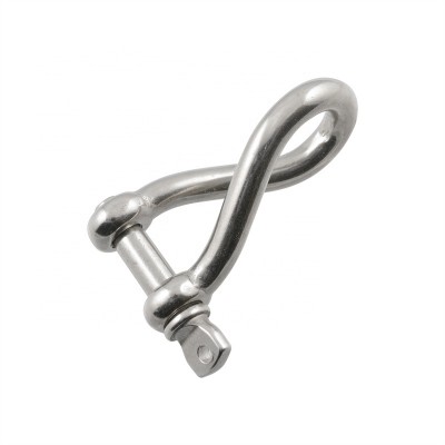 Stainless Steel 304 Material Mirror Polish 12mm Screw Pin Twist Shackle